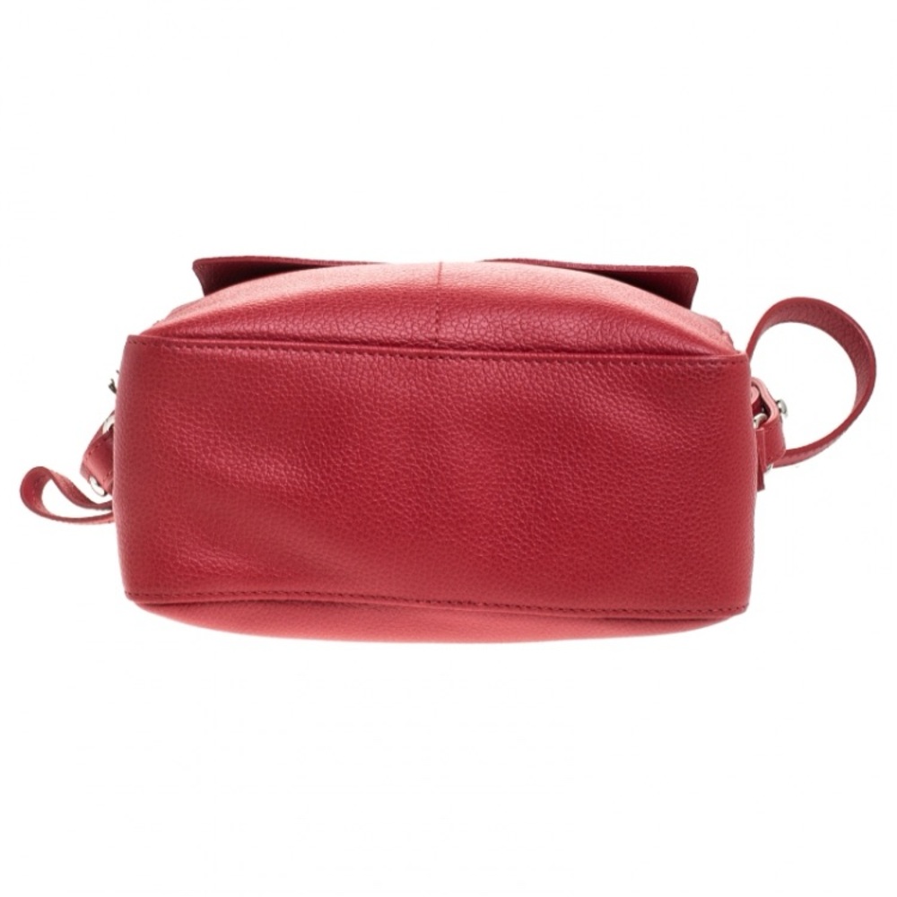 Longchamp Red Leather Le Foulonne Camera Crossbody Bag 10” x 6” - Picture 7 of 12